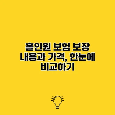 홀인원 보험 보장 내용과 가격, 한눈에 비교하기