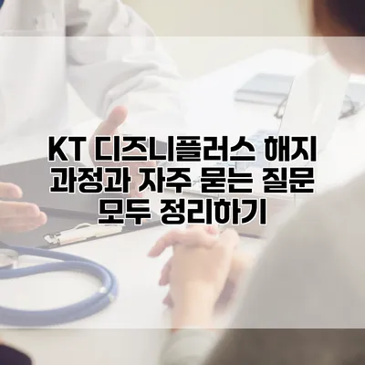 KT 디즈니플러스 해지 과정과 자주 묻는 질문 모두 정리하기