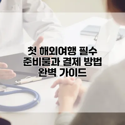 첫 해외여행 필수 준비물과 결제 방법 완벽 가이드