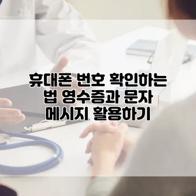 휴대폰 번호 확인하는 법: 영수증과 문자 메시지 활용하기