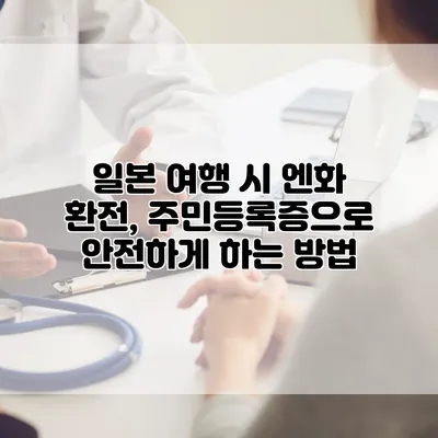 일본 여행 시 엔화 환전, 주민등록증으로 안전하게 하는 방법